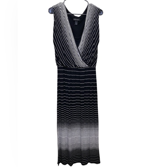 White House Black Market Crossover draped front maxi dress. Striped Size S - Picture 1 of 7